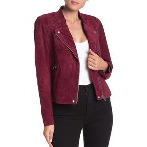 Blank NYC |  No limit MOTO Jacket | Suede in Red wine Size Medium NWOT